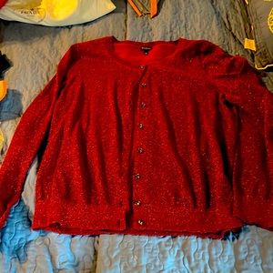 Red glitter cardigan